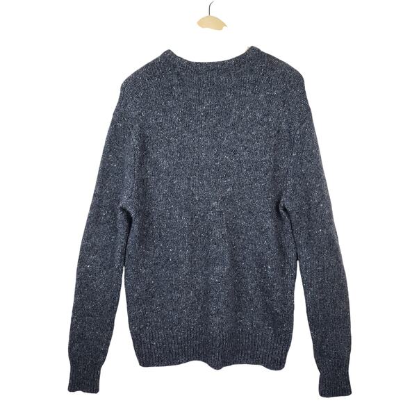 Madewell Charcoal Gray Men's Crewneck Merino Wool & Alpaca Donegal Sweater - Picture 4 of 7